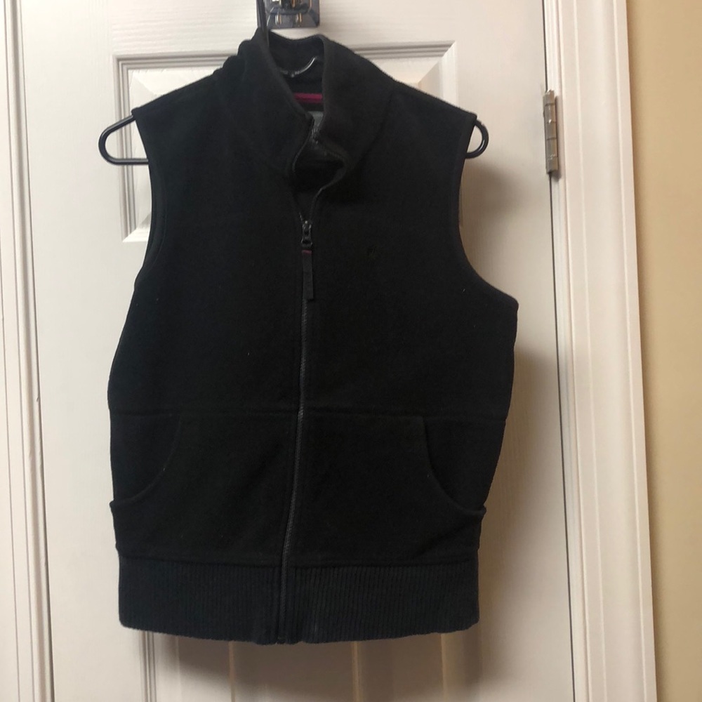 Old Navy Black Fleece Vest